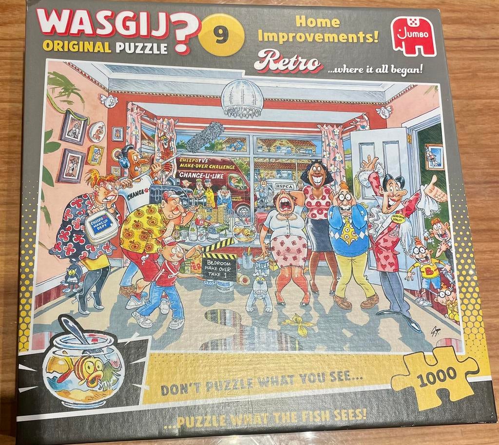 Wasgij Original Puzzel 4 Home Inprovements retro 1.000 st, Ophalen of Verzenden, 500 t/m 1500 stukjes, Zo goed als nieuw, Legpuzzel