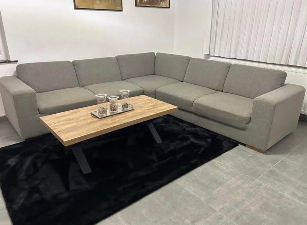 Zetel, tafel en tapijt te koop, Huis en Inrichting, Ophalen, Gebruikt