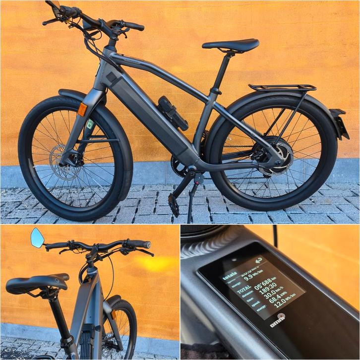 stromer St1 gris foncé L 814Wh 2023 speedpedelec, Vélos & Vélomoteurs, Vélos électriques, Comme neuf, Stromer, 47 à 51 cm, 50 km par batterie ou plus