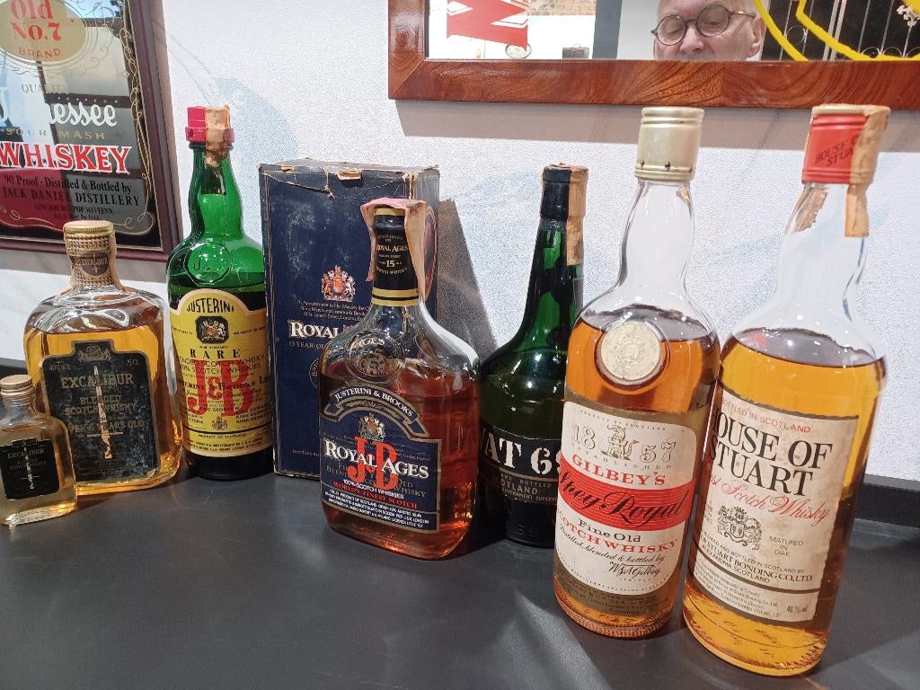 Set 6x Vintage Whisky Jaren '70 - Verzegeld - Decoratief, Collections, Enlèvement ou Envoi