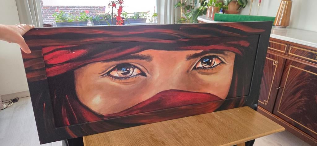 Schilderij Touareg, Antiek en Kunst, Kunst | Schilderijen | Modern, Ophalen