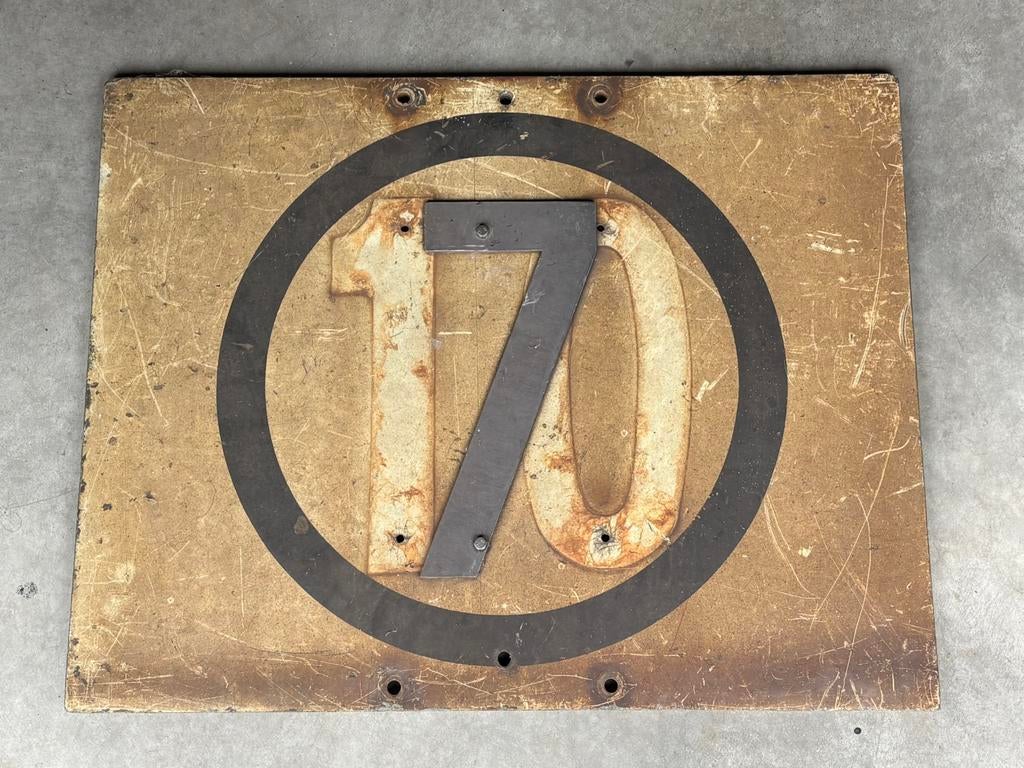 Vintage NMBS signalisatiebord en kaartjesknipper, Ophalen