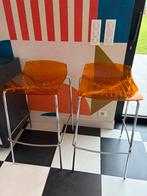 Lot de 2 tabourets de bar en plexi, Avec repose-pieds, 2 tabourets, Enlèvement, Utilisé