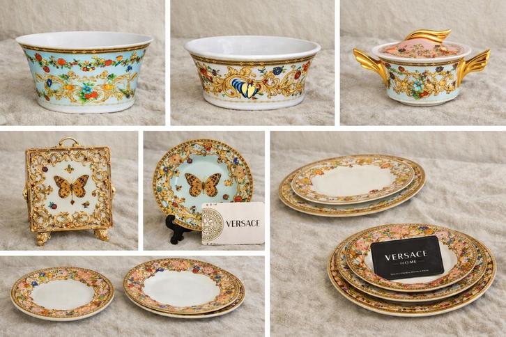 Versace Rosenthal Le Jardin Servies 65-delig Luxe Set, Antiquités & Art, Antiquités | Services (vaisselle) complet, Enlèvement ou Envoi