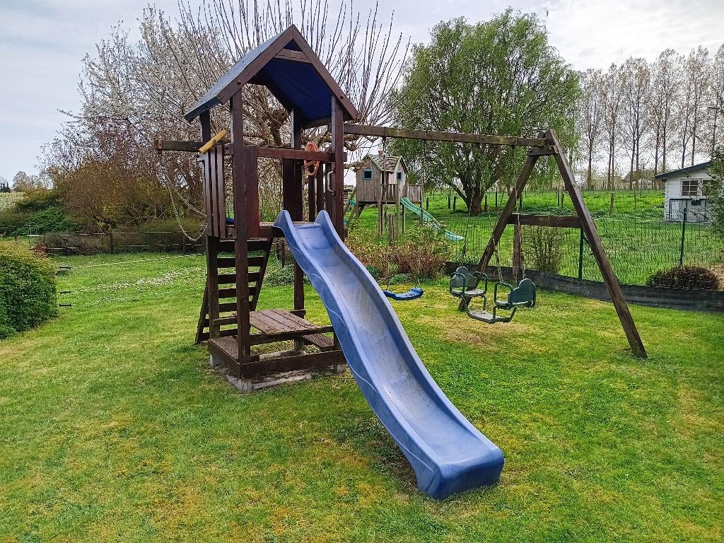 Speeltoren + schommel, Enfants & Bébés, Jouets | Extérieur | Aires de jeux, Enlèvement, Utilisé, Balançoire