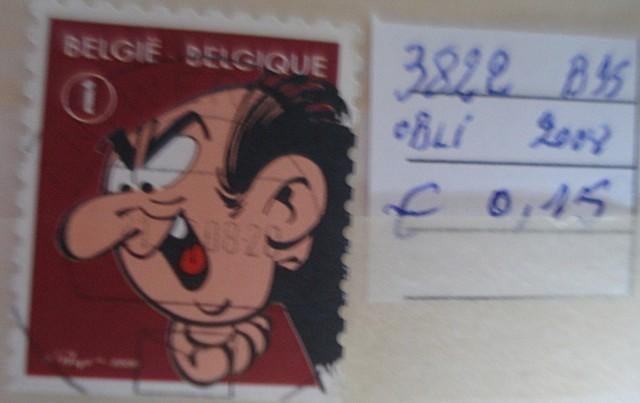 Belgique 3822 (O) B95, 1 Autocollant, Affranchi, Envoi, Autre