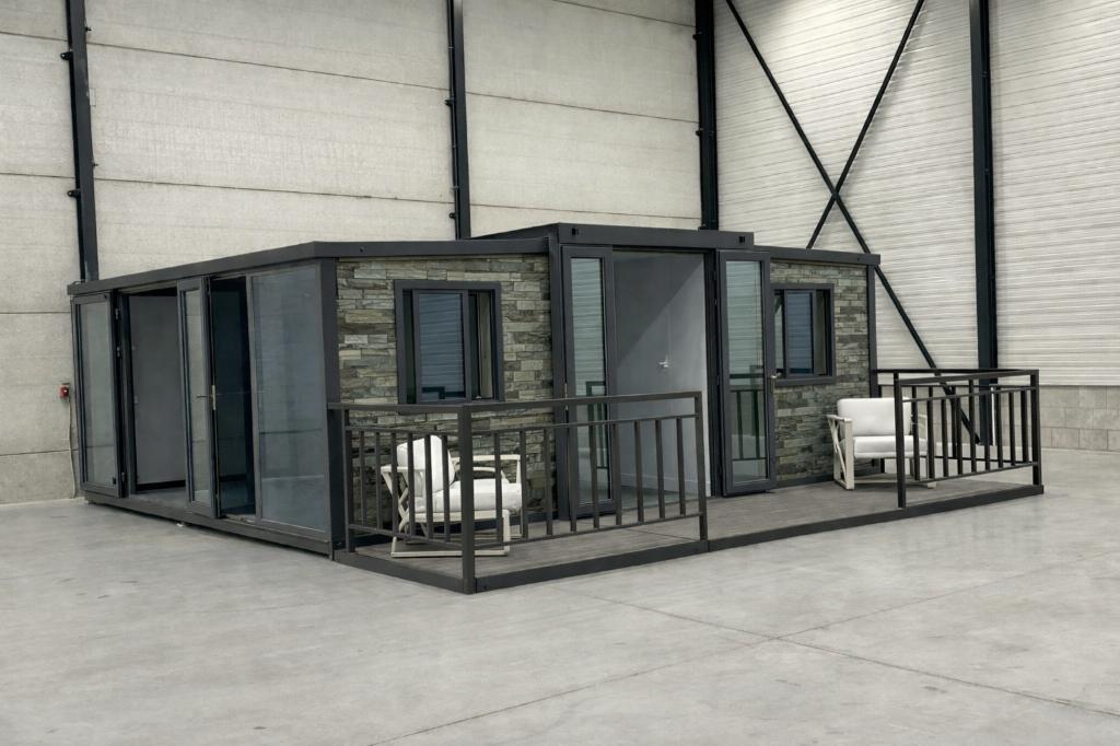 Tiny House met Veranda, Containerwoning, Tijdelijk Wonen, Tuin en Terras, Tuinhuizen, Nieuw, Tuinhuis, Metaal, 500 cm of meer