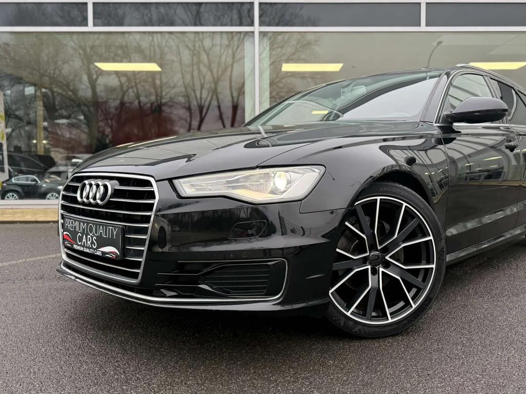 Audi A6 LEDER / NAVIGATIE / SENSOREN / AUTOMAAT / (bj 2015), Automaat, Gebruikt, 4 cilinders, Zwart