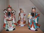 Drie Chinese beelden: De geluksgoden Fu Lu Shou, Enlèvement, Comme neuf