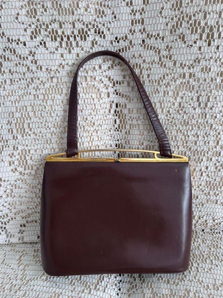 DELVAUX vintage bruine leren tas, Ophalen of Verzenden, Zo goed als nieuw