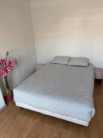 ️ Lit complet 140x190 + matelas mémoire + literie complète, Enlèvement, Comme neuf