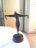 art deco bronze beeld, Ophalen, Brons