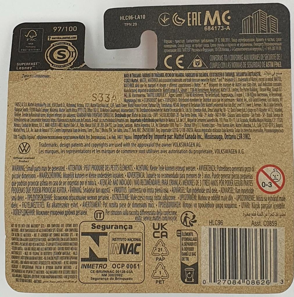 Matchbox - 1976 Volkswagen Golf GTI MK1 - HLC96 - 1:64, 333 Continental Boulevard, El Segundo, CA 90245, United States, Service.mattel.com