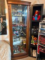 Antieke vitrinekast zwaar hout en glas, Huis en Inrichting, Kasten | Vitrinekasten, Ophalen, Zo goed als nieuw, Glas