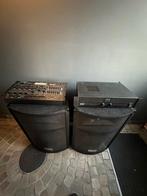 Pa boxen + versterker en mixer, Audio, Tv en Foto, Luidsprekerboxen, Ophalen, Zo goed als nieuw