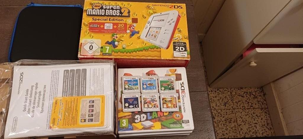 Nintendo 2ds super Mario bros 2 spéciale Edition+ 9 jeux, Online, Comme neuf, Autres genres, Enlèvement
