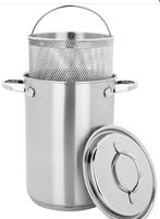 Demeyere inox rvs asperge pot kookpot en lange pasta kookpot, Kookpan of Snelkookpan, Inox, Nieuw, Ophalen of Verzenden