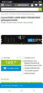 Crucial 2x8Gb (16Gb) DDR5 4800Mhz CL40, Informatique & Logiciels, Enlèvement ou Envoi, Comme neuf, DDR5, Laptop