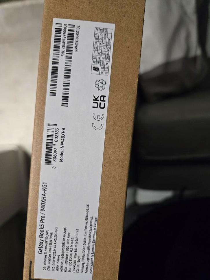Samsung Galaxy Book5 Pro 14" – NIEUW GESEALED – Factuur & Ga, Informatique & Logiciels, Ordinateurs portables Windows, SSD, 16 GB