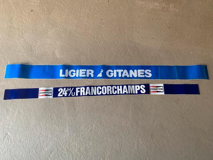 Autocollants parebrise vintage 24h Spa et Ligier, Hobby en Vrije tijd, Stickers en Plaatjes, Zo goed als nieuw, Meerdere stickers