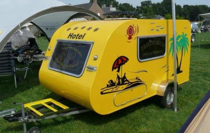 Lichtgewicht aluminium caravan / trailer ( tear drop )2010, Caravans en Kamperen, Caravans, Particulier, tot en met 3, tot 500 kg