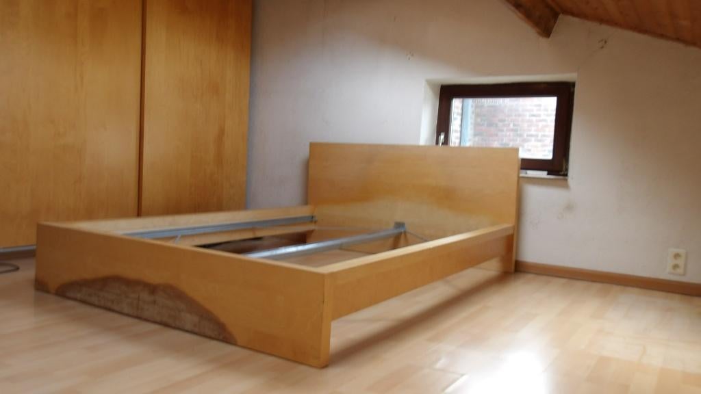 Lit 140cm, Maison & Meubles, IKEA Malm, Beige, Enlèvement, Utilisé