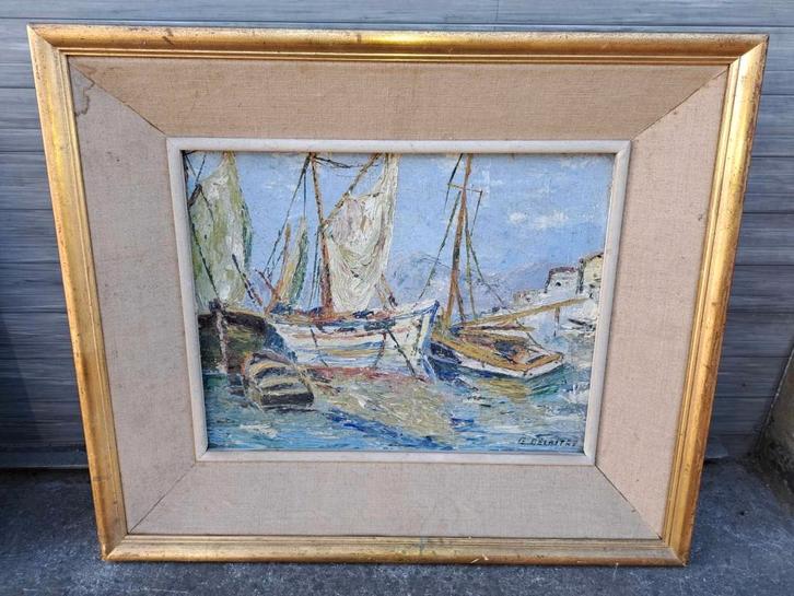 huile sur toile marine signe G delattre, Antiquités & Art, Art | Peinture | Classique, Enlèvement ou Envoi