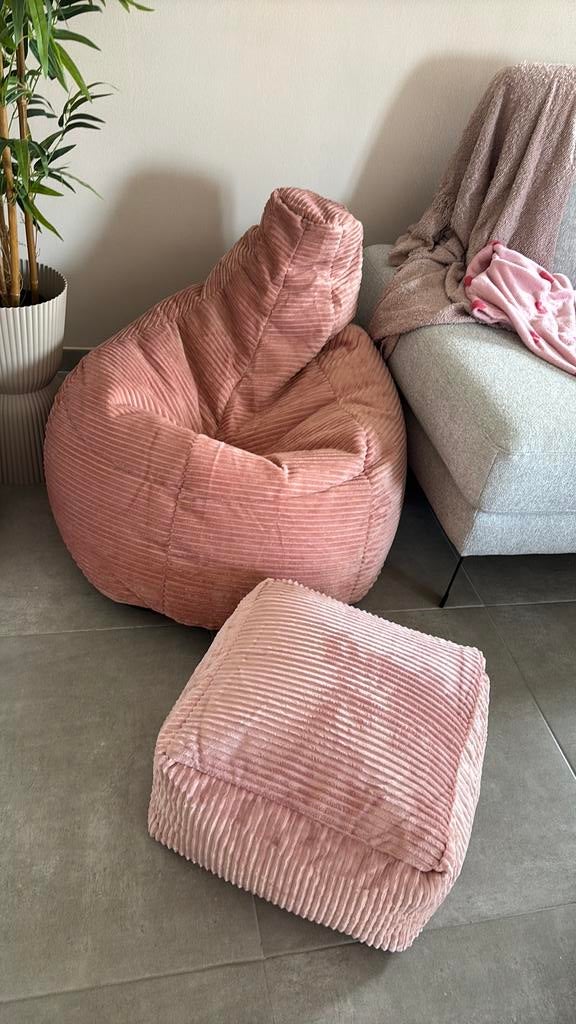 Icon zitzak met poef, Maison & Meubles, Sièges-poires, Enlèvement, Comme neuf, Pouf