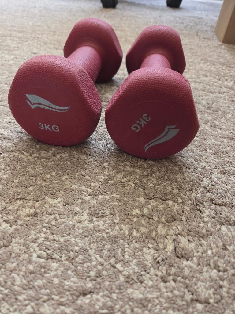 3 kg x 2 haltères, Sports & Fitness, Enlèvement, Comme neuf, Bras, Haltère