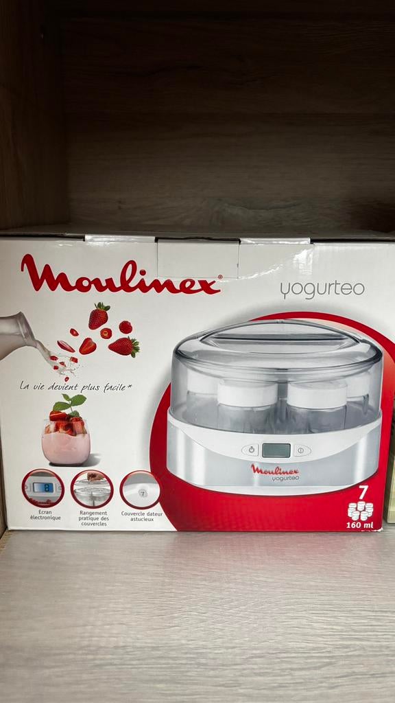 Moulinex yoghurtmaker NIEUW + doos €64,99 – 7 potjes, Ophalen, Nieuw
