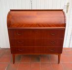 Cilindersecretaris in vintage Scandinavische stijl, Huis en Inrichting, Ophalen, Gebruikt