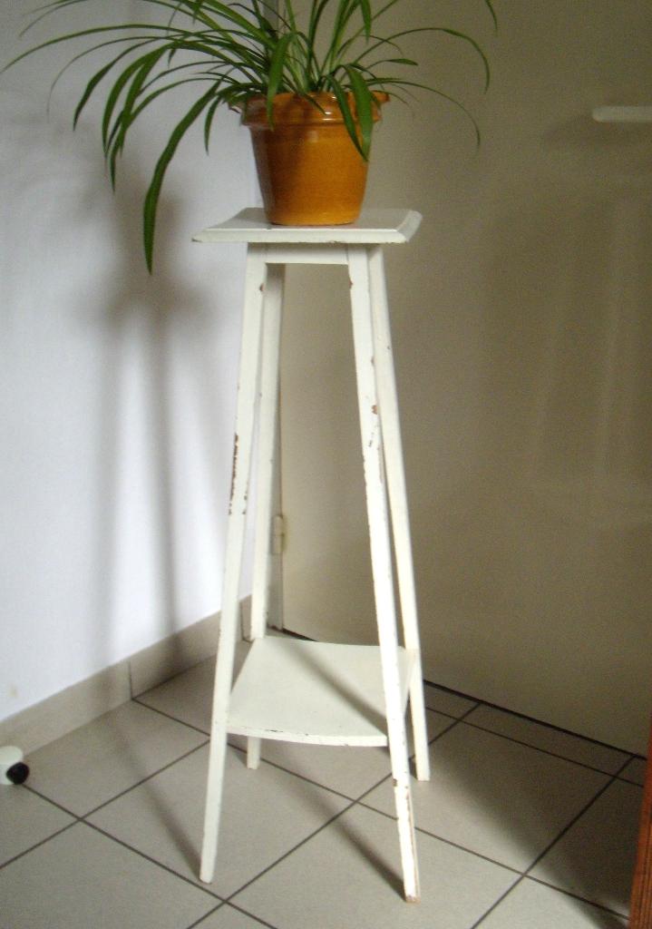 Antieke plantentafel pedestal Vlaams eikenhout, Ophalen