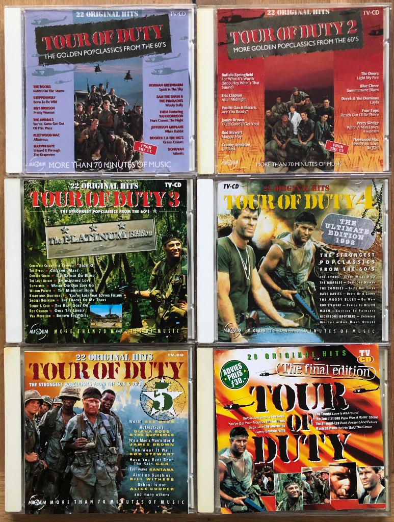 TOUR OF DUTY - Compleet, deel 1 t/m 6 (6 CDs ), Cd's en Dvd's, Cd's | Rock, Verzenden, Zo goed als nieuw, Poprock