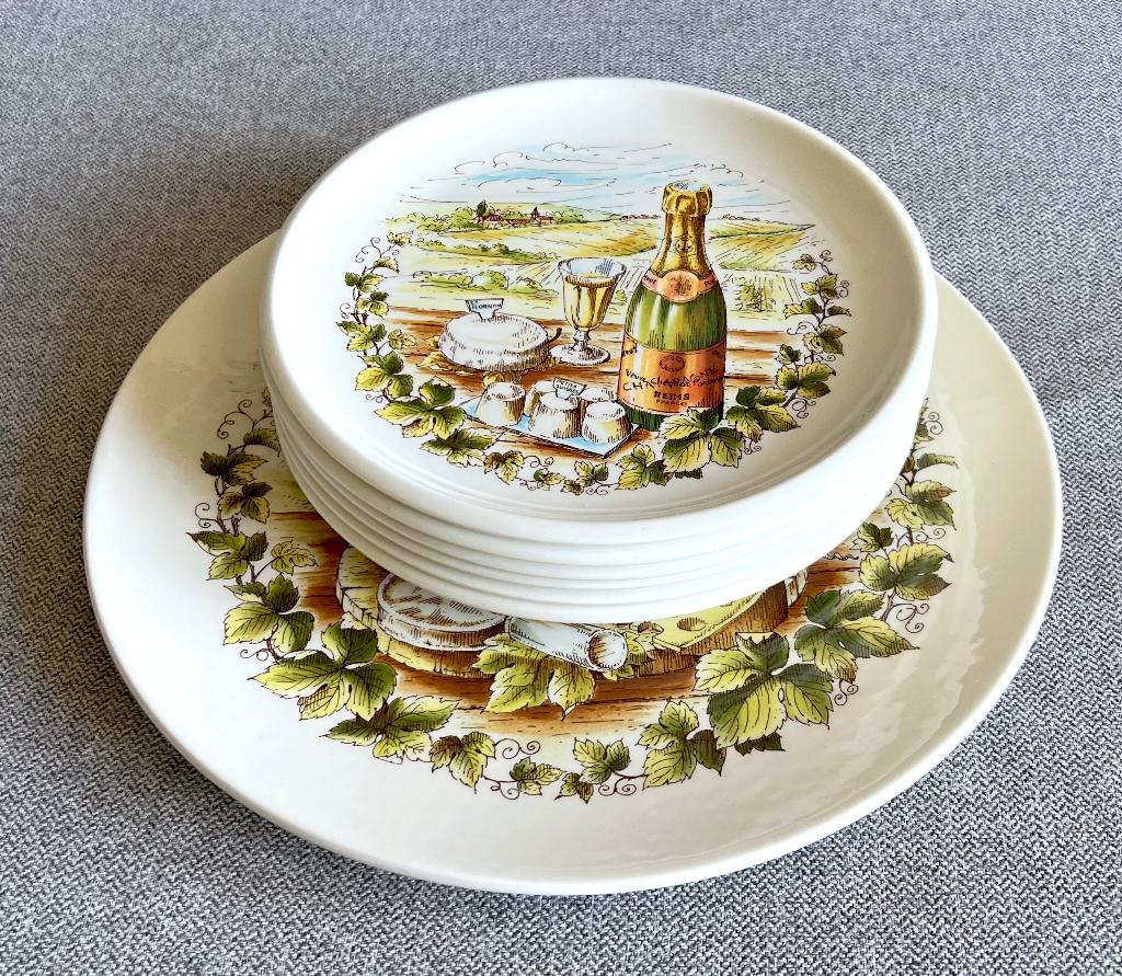 6 Assiettes à Fromage + 1 Plat "BOCH" (Non estampillé)  NEUF, Maison & Meubles, Neuf, Assiettes(s), Céramique, Enlèvement