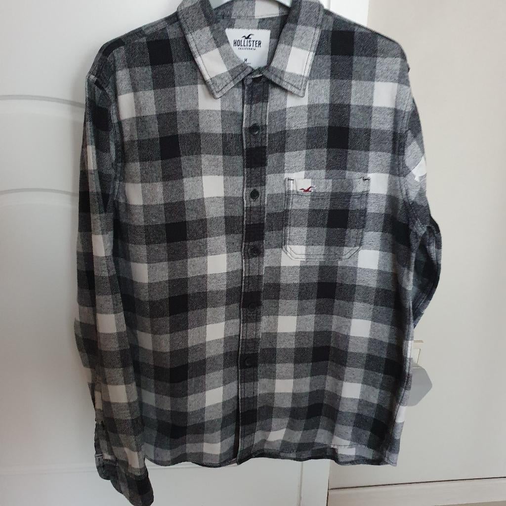 Hollister - Hemd, Kleding | Heren, Overhemden, Ophalen, Halswijdte 39/40 (M), Zo goed als nieuw, Grijs