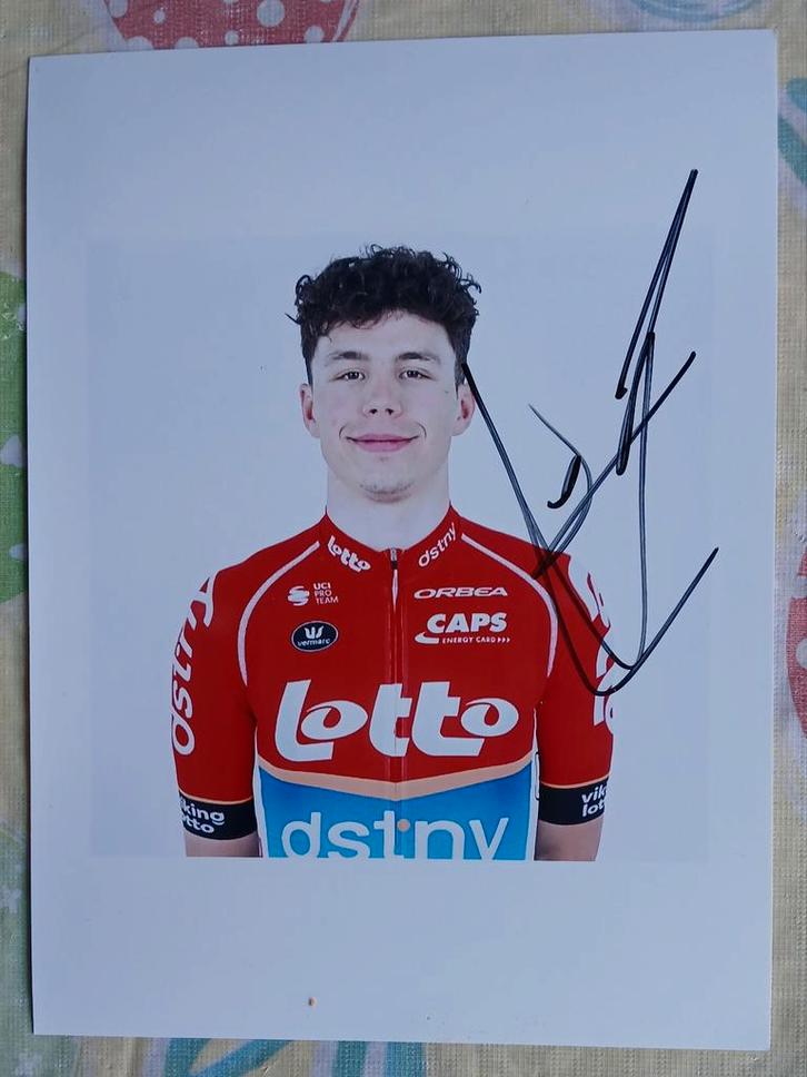 Gesigneerde foto van Arnaud de Lie., Sports & Fitness, Cyclisme, Neuf, Envoi