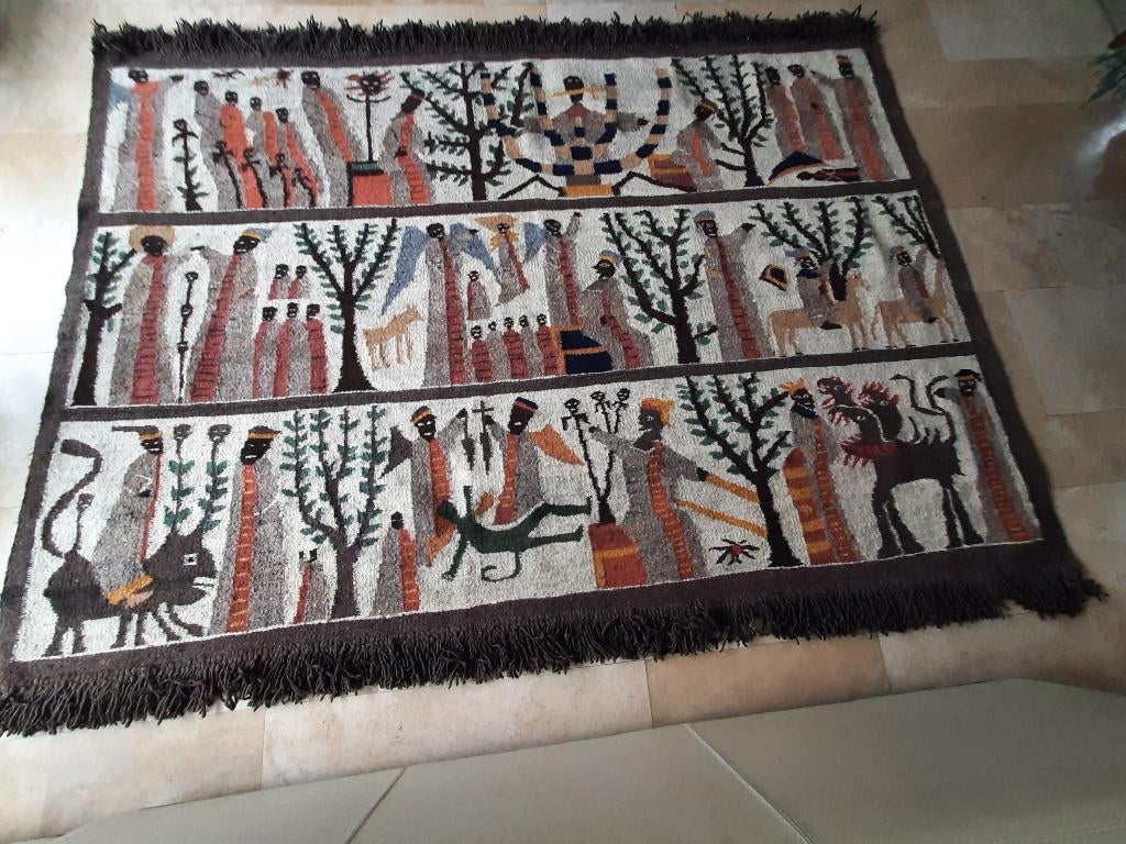 Wandtapijt - Masana (Zuid-Afrika), Antiquités & Art, Tapis & Textile, Enlèvement