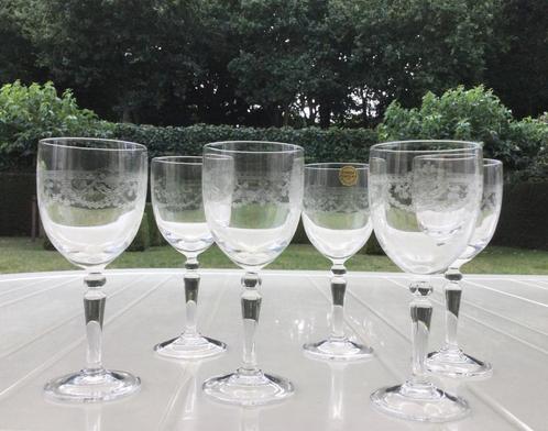 Set van 6 Kristallen Wijnglazen Cristal d'Arques  Set/6€, Antiek en Kunst, Antiek | Glaswerk en Kristal, Ophalen