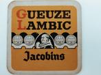 Bierviltje Geuze Lambic Jacobins, Collections, Marques de bière, Comme neuf, Autres marques, Sous-bock, Enlèvement ou Envoi