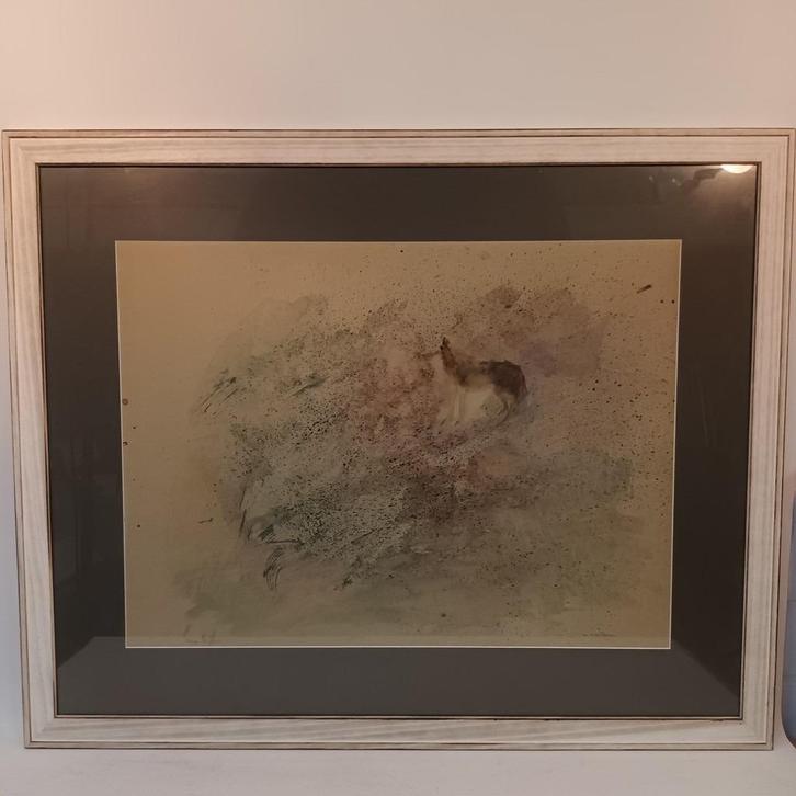Van Damme Nicky - Gemengde techniek 71x88cm, Antiek en Kunst, Kunst | Schilderijen | Klassiek, Ophalen