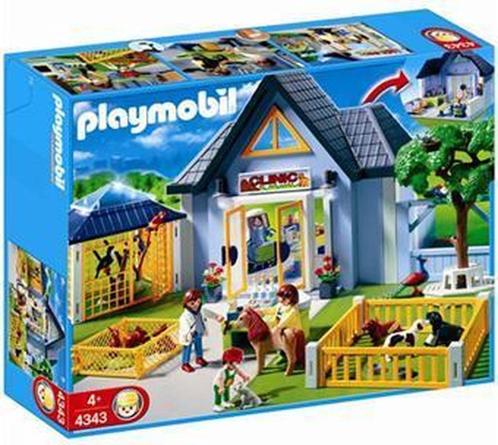 playmobil set dierenkliniek 4343 + 4345 + 4346, Enfants & Bébés, Jouets | Playmobil, Comme neuf, Ensemble complet, Enlèvement