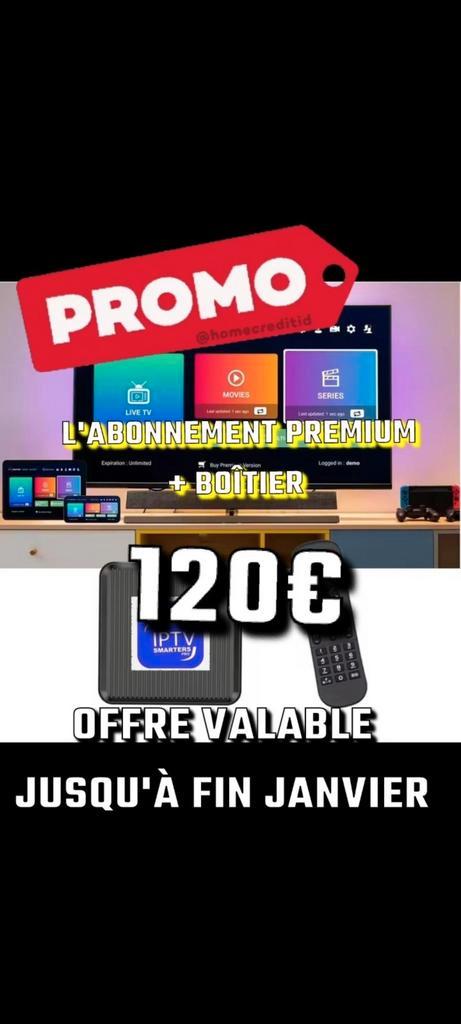 PROMO Iptv premium + boîtier, Audio, Tv en Foto, Televisie-accessoires