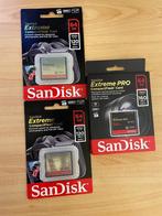 Nieuwe geheugenkaarten Sandisk CF- 64GB, TV, Hi-fi & Vidéo, Photo | Cartes mémoire, Compact Flash (CF), SanDisk, 64 GB, Enlèvement