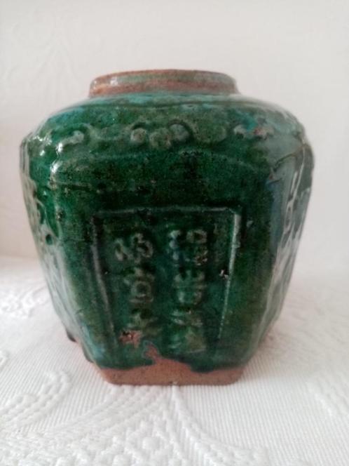 Chinees Shiwan aardewerk/steengoed gembervaas 1900/20 23cm, Antiek en Kunst, Antiek | Vazen, Ophalen of Verzenden
