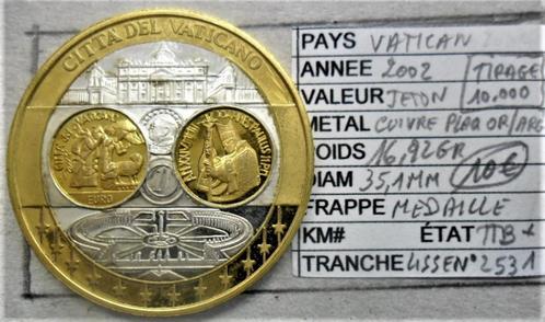 Citta de Vaticano-token 35 mm Europa nr. 2531 op rand, Postzegels en Munten, Penningen en Medailles, Overige materialen, Verzenden
