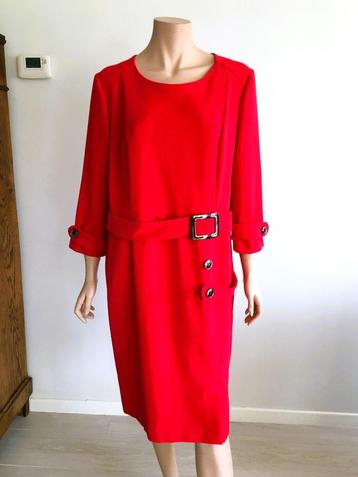 Caroline Biss - prachtig kleed jurk in warm rood - 46 