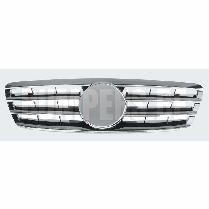 Grill Hoogglans Zwart Chroom Radiatorgrille Classic Mercedes, Auto-onderdelen, Overige Auto-onderdelen, Gebruikt, 6 maanden garantie