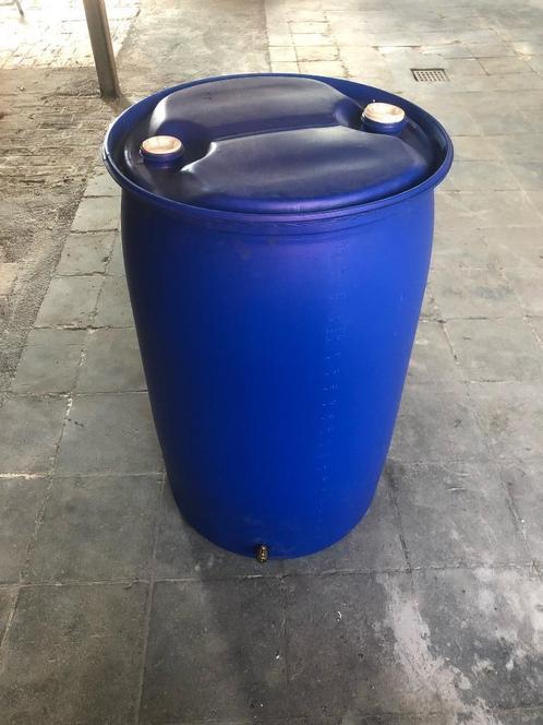 Fut | Tonneau | Baril | 220 litres avec robinet, Jardin & Terrasse, Barils de pluie, Utilisé, Synthétique, 150 litres ou plus