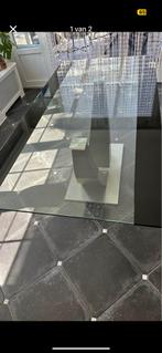 Glazen eettafel, Huis en Inrichting, Ophalen, Zo goed als nieuw