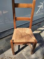 10 massief eiken stoelen met biezen zitting, Huis en Inrichting, Ophalen